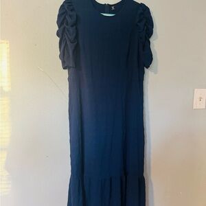 SHEIN Blue Puff Sleeve Dress